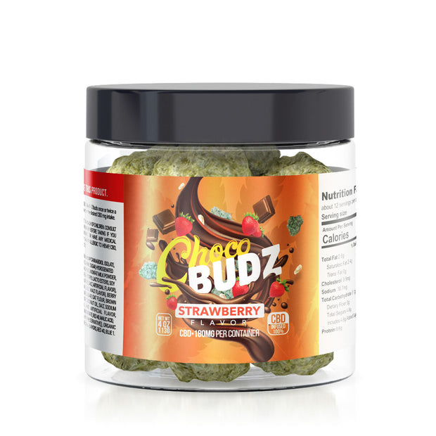 CBD Choco Budz - Infused Strawberry Flavor - 180mg