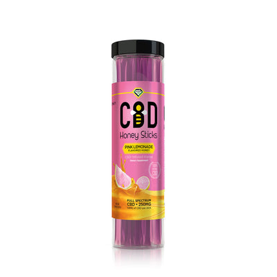 CBD Infused Honey Sticks - Pink Lemonade Flavored - 250mg (25 Pack)