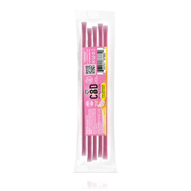 CBD Infused Honey Sticks - Pink Lemonade Flavored - 50mg (5 Pack)