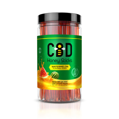 CBD Infused Honey Sticks - Watermelon Flavor - 1000mg (100 Pack)