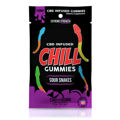 Chill Gummies - CBD Infused Sour Snakes - 150mg