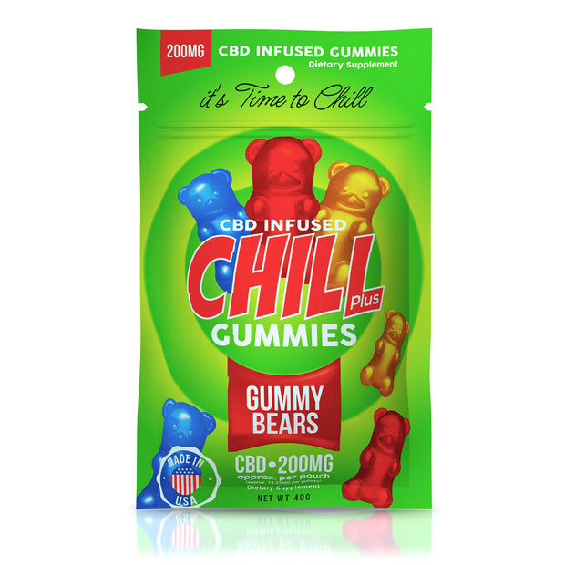 Chill Plus Gummies - CBD Infused Gummy Bears - 200mg