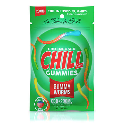 Chill Plus Gummies - CBD Infused Gummy Worms - 200mg