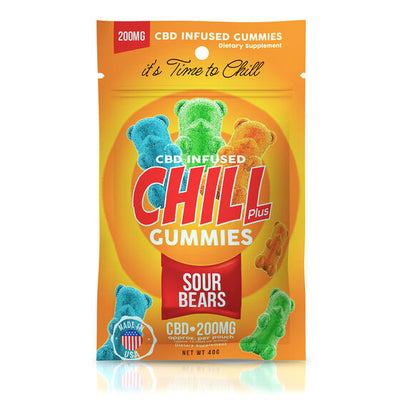 Chill Plus Gummies - CBD Infused Sour Bears - 200mg